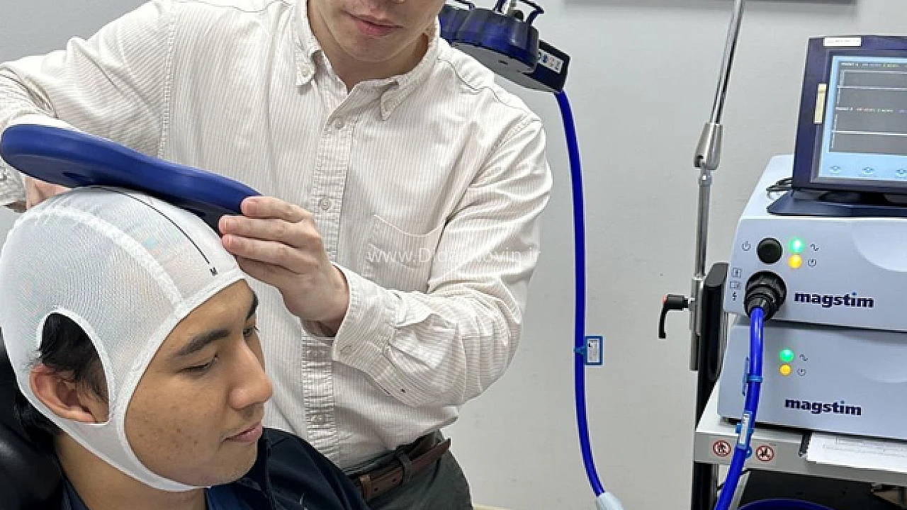 جلسة علاج rTMS للاكتئاب المقاوم للأدوية